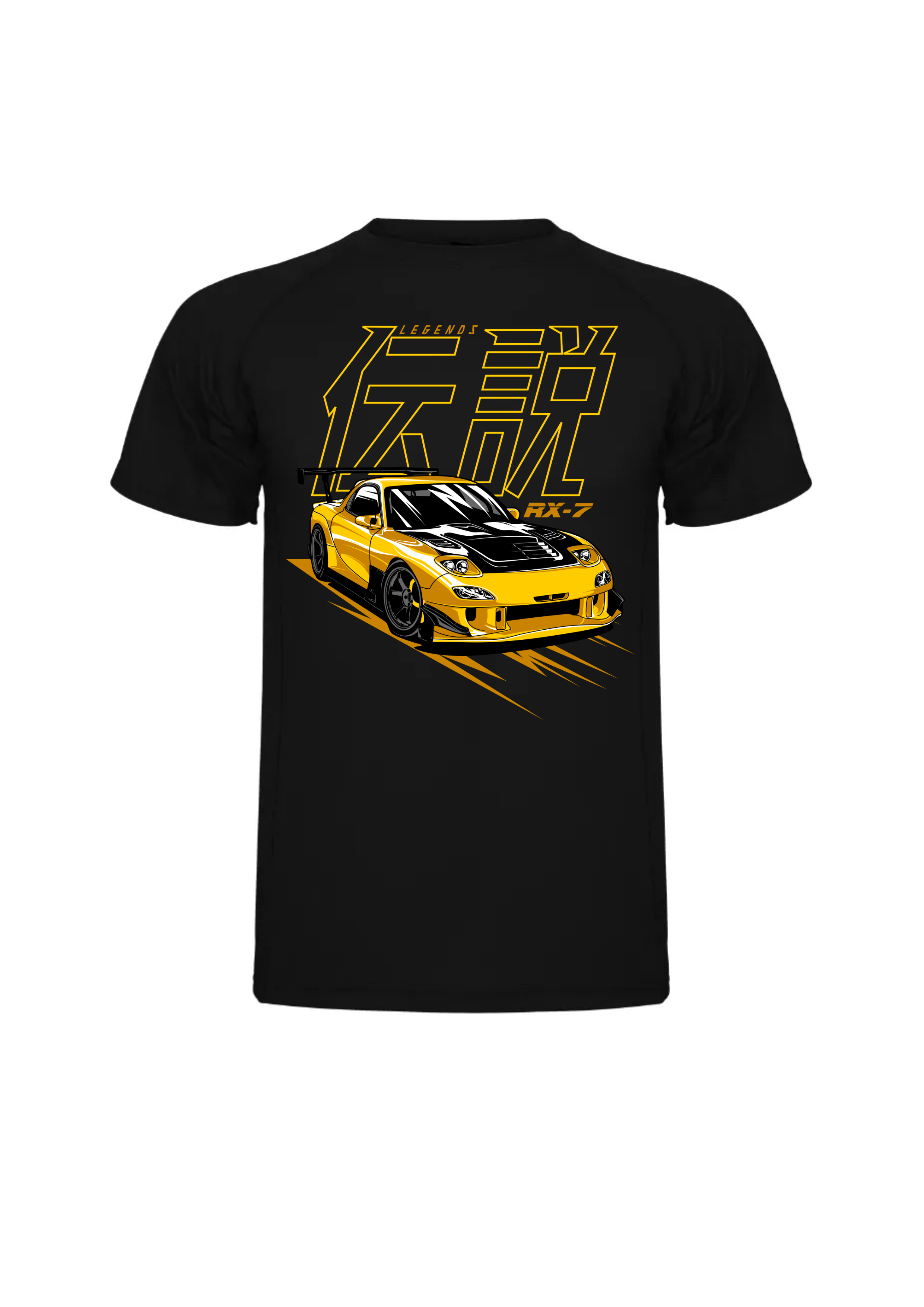 Camiseta Mazda RX-7 amarillo