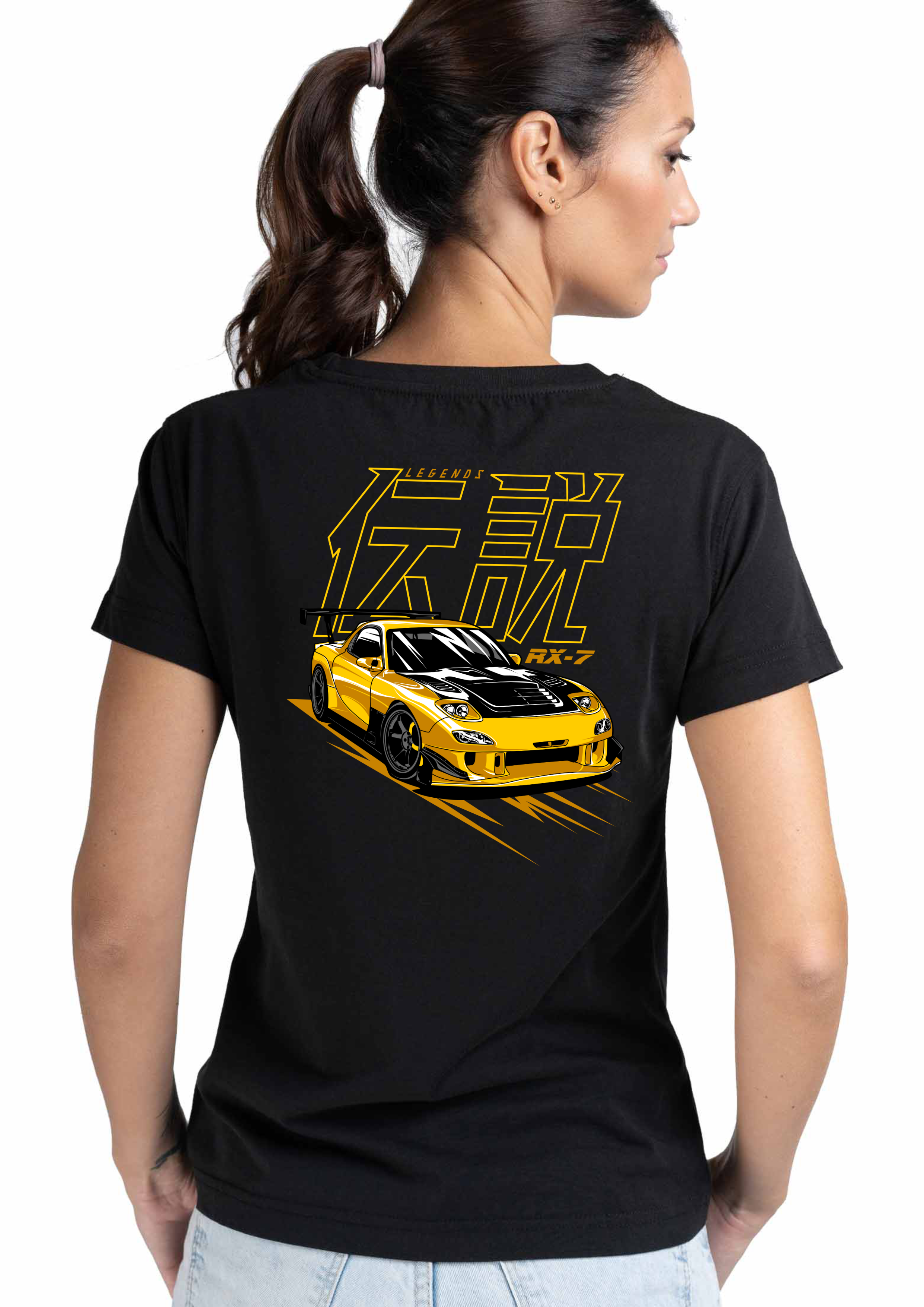 Camiseta Mazda RX-7 amarillo
