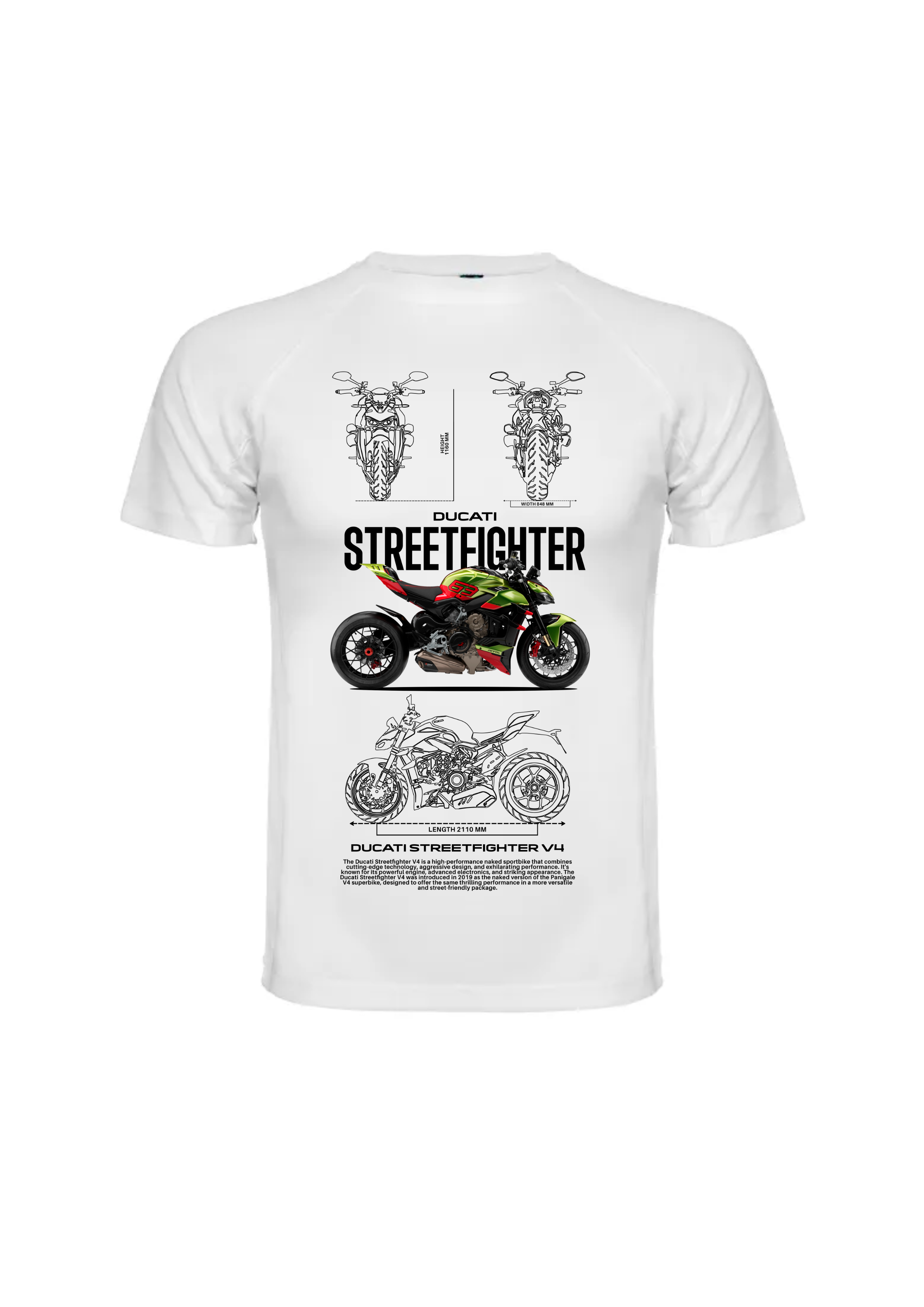 Camiseta Ducati Streetfighter Blanca