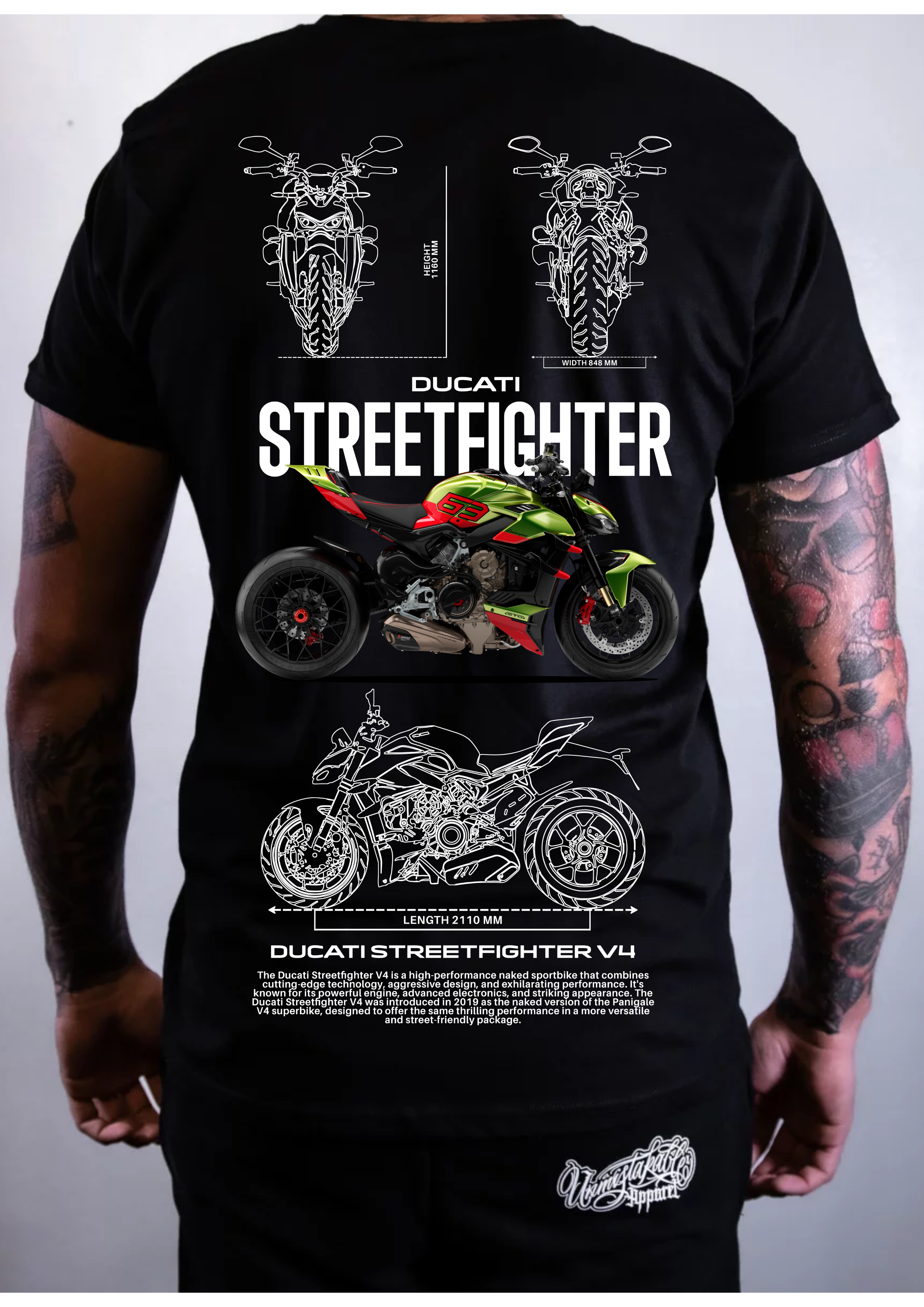 Camiseta Ducati Streetfighter Negra