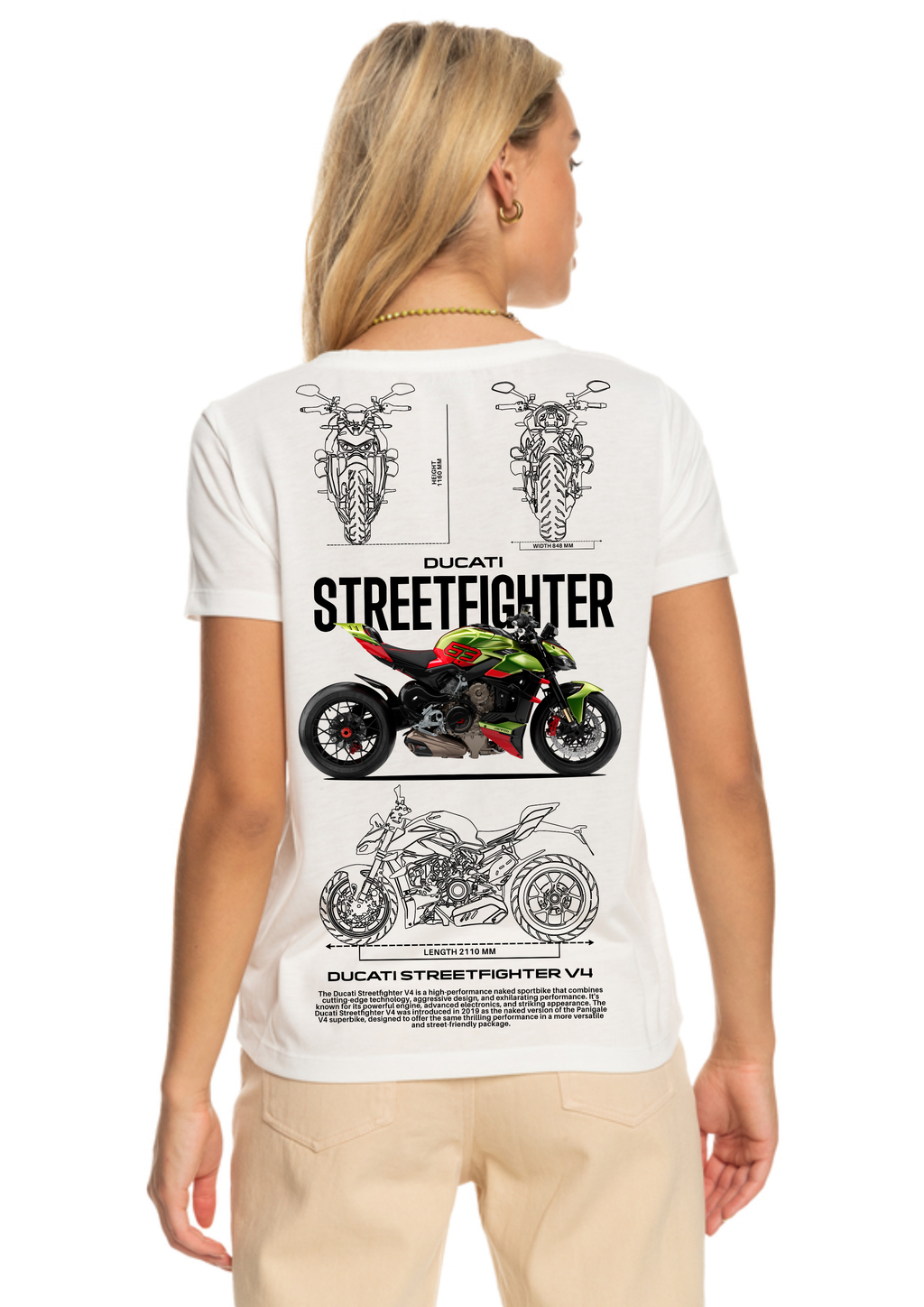 Camiseta Ducati Streetfighter Blanca