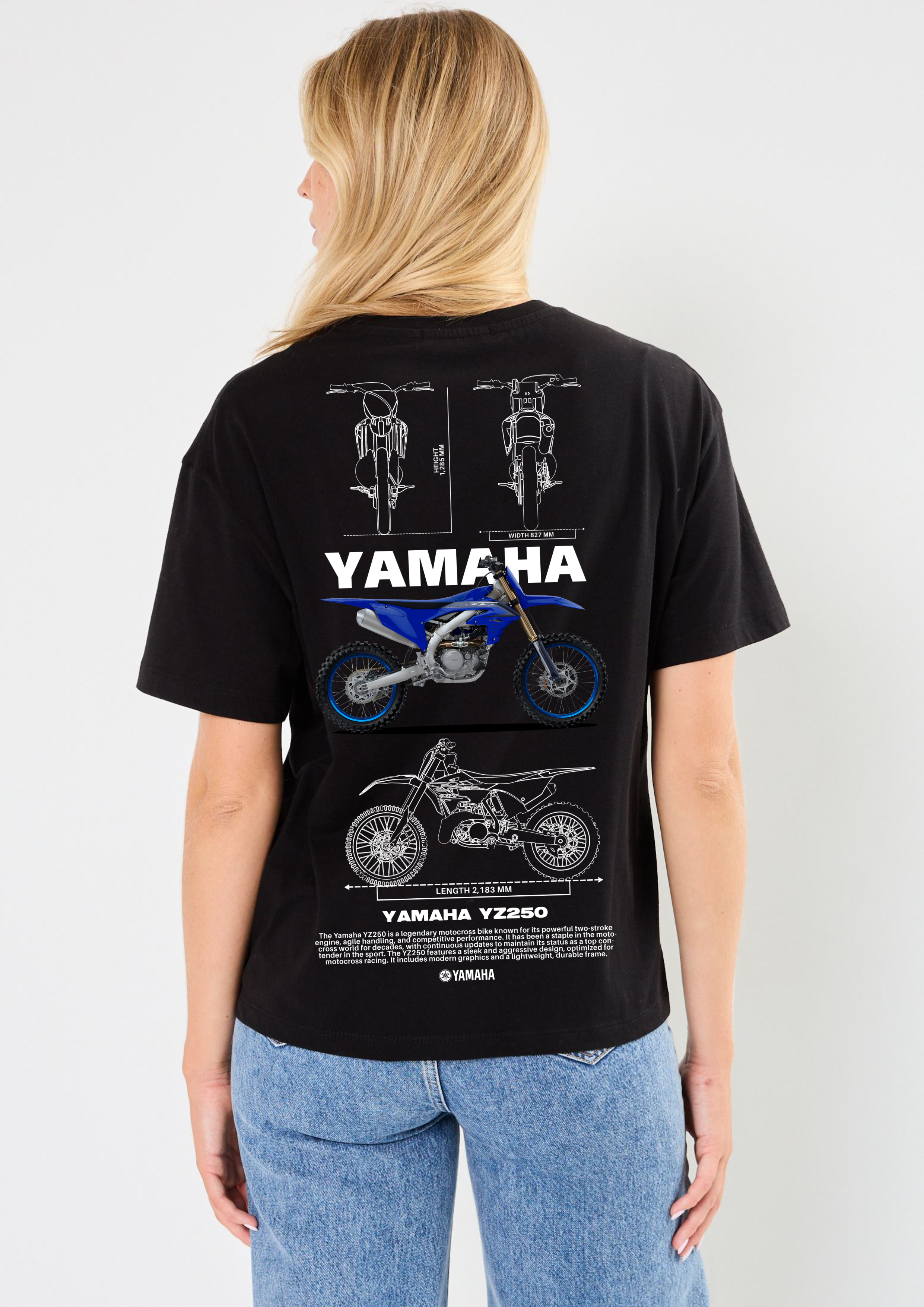 Camiseta Yamaha YZ250 Negra