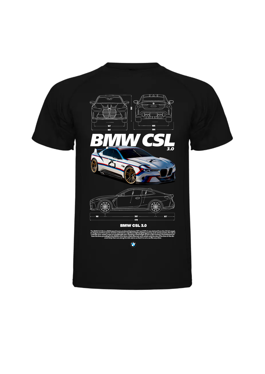 Camiseta BMW CSL Negra