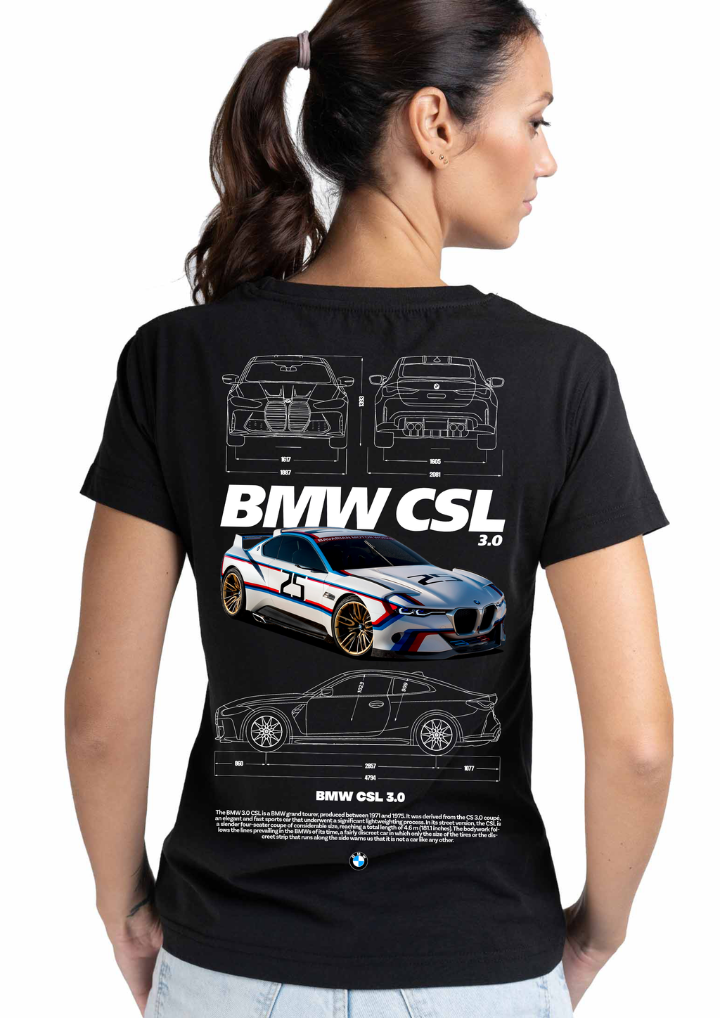 Camiseta BMW CSL Negra