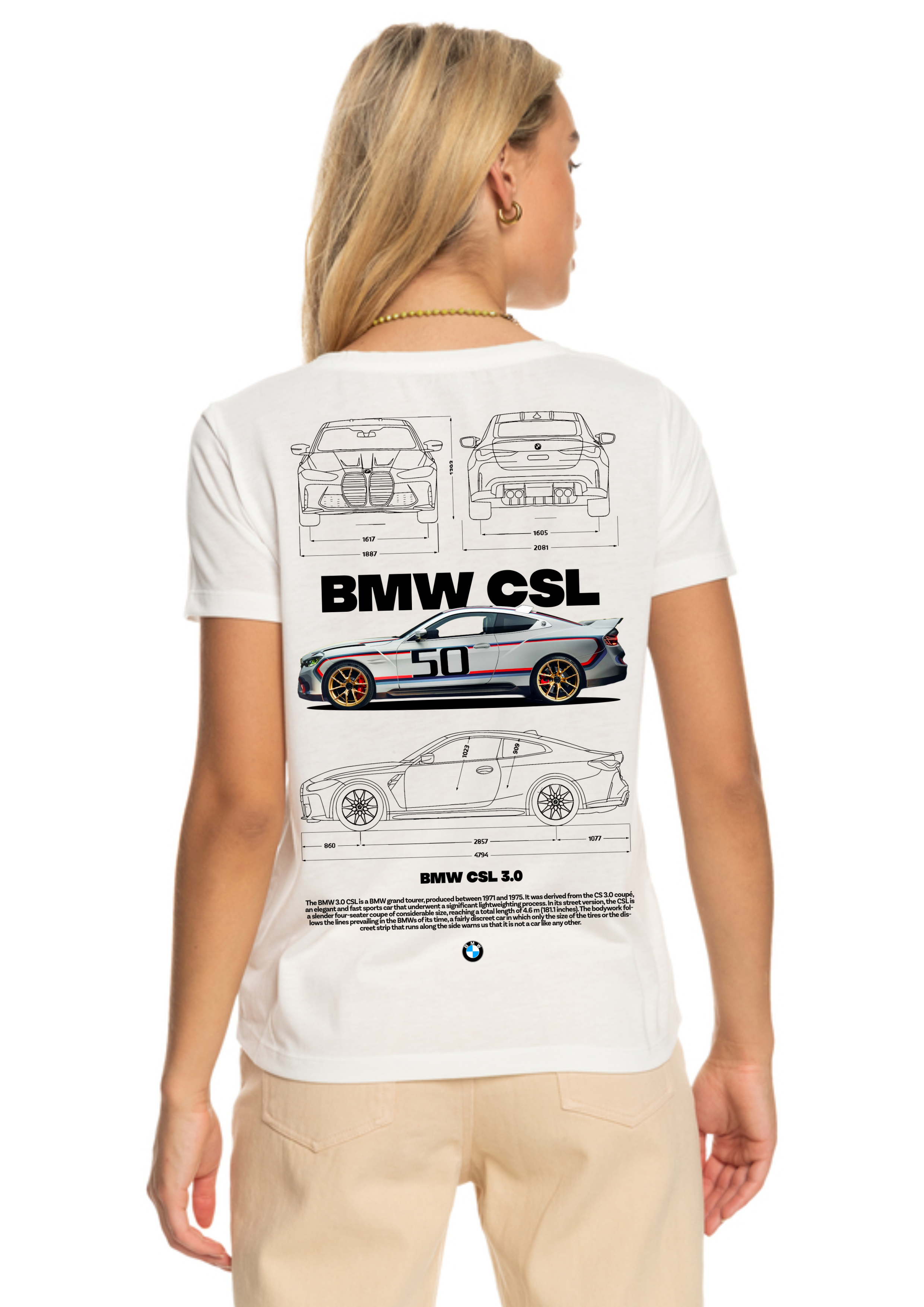 Camiseta BMW CSL Blanca