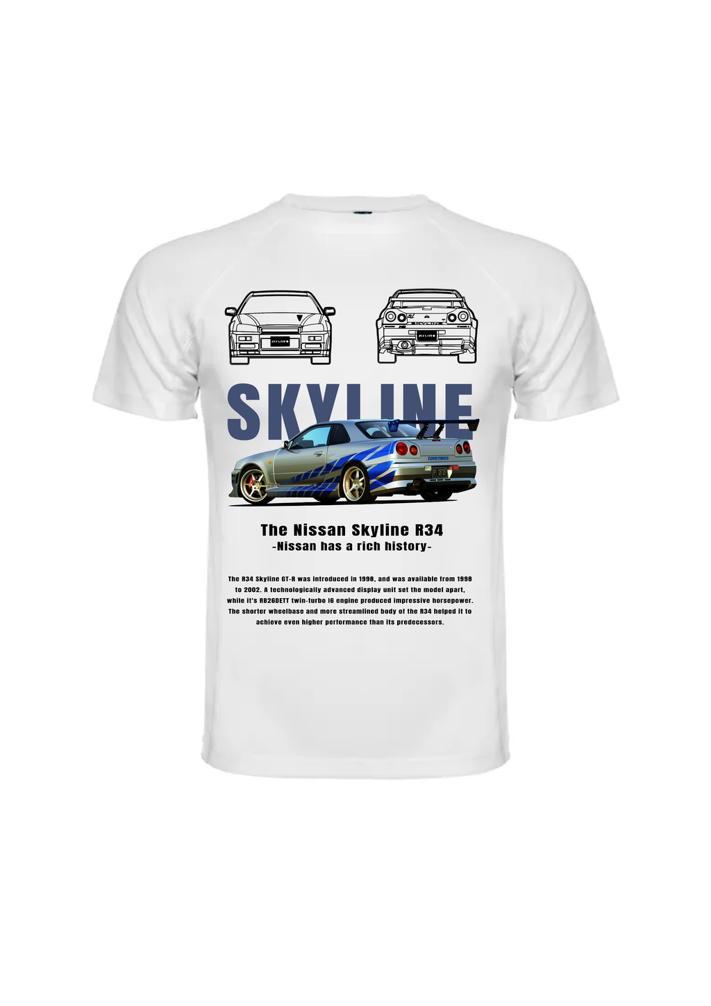 Camiseta Nissan Skyline r34