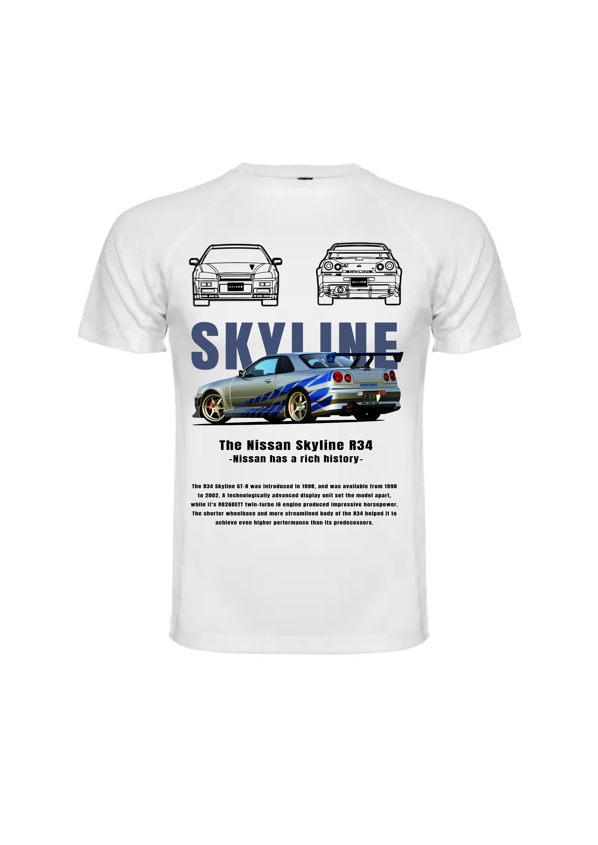 Camiseta Nissan Skyline r34